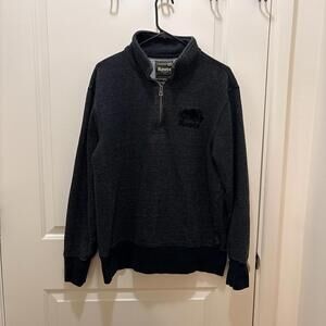 Roots Canada 1/4 Zip Pullover  Size M Sweatshirt Adult Gray Collared Fleece